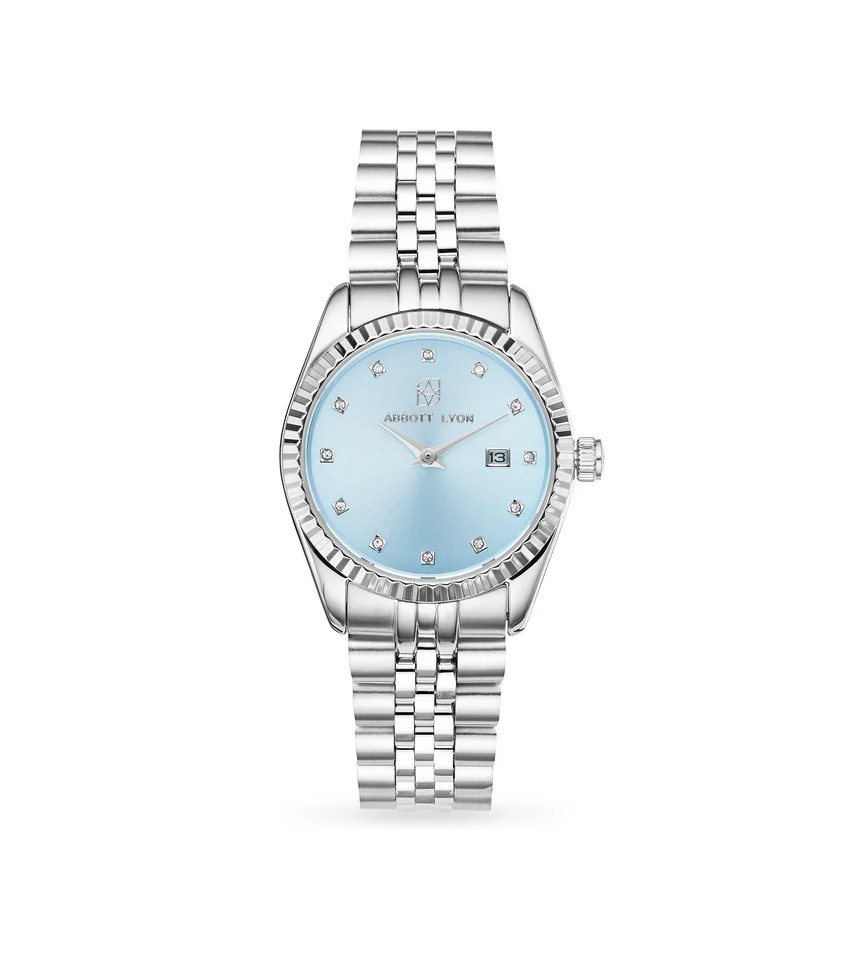 Silver Link Blue Belgravia 30 Watch | Abbott Lyon