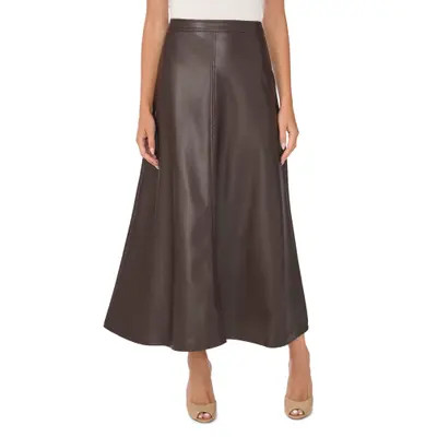 Vince Camuto Faux Leather A-Line Skirt in Rich Black at Nordstrom, Size Small | Nordstrom