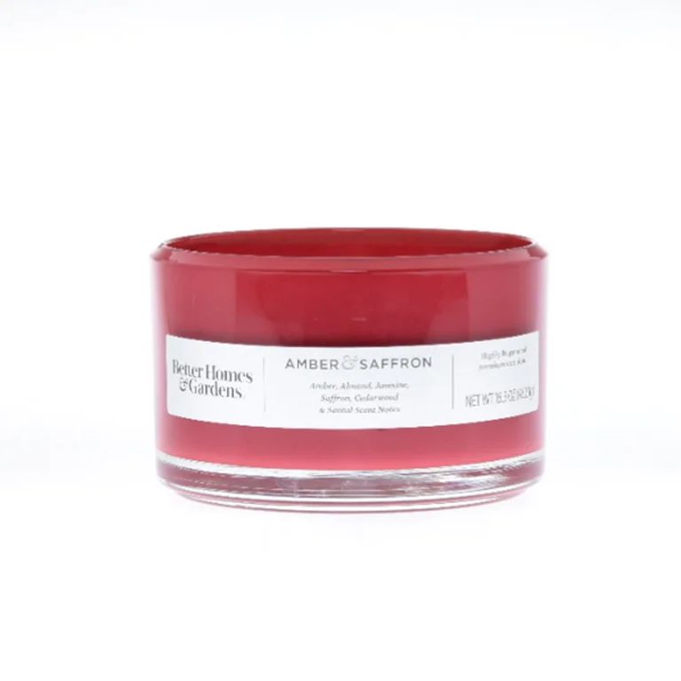 Better Homes & Gardens 16oz Amber & Saffron Scented 3-Wick Dish Candle | Walmart (US)