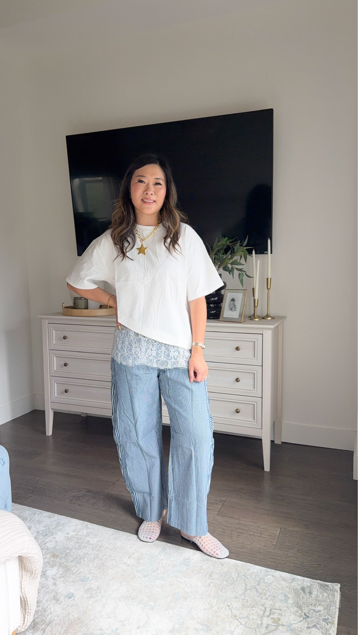 Amazon outfit // lace asymmetrical tee // barrel pants // affordable fashion // tcs 

Medium in both

#LTKSeasonal #LTKootd #LTKPetite