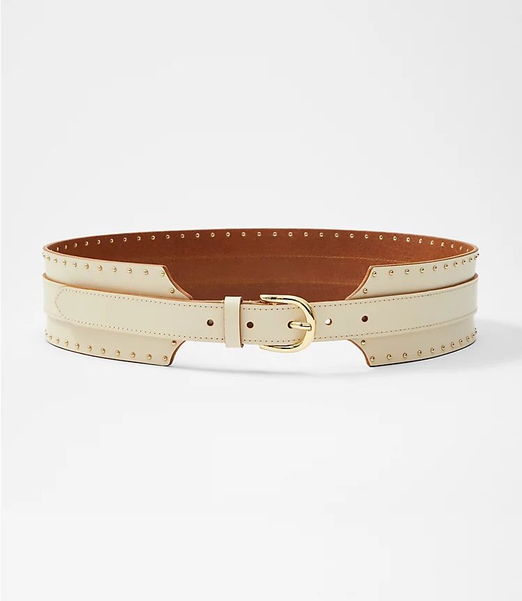 Leather Wide Waist Belt | LOFT | LOFT