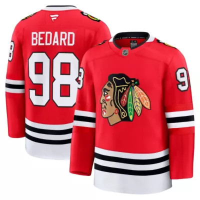 Men's NHL Fanatics Connor Bedard Chicago Blackhawks Home Premium Jersey, Red, 42 | Belk