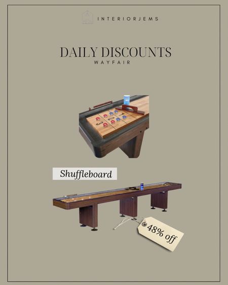 48% off the shuffleboard table would be a great gift for a couple or for him or for dad, on sale from Wayfair, holiday gift guide

#LTKsalealert #LTKhome #LTKGiftGuide