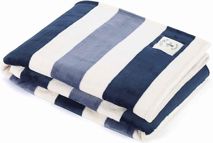 Nautica - Fleece Throw Blanket for Couch 50x60, Ultra Soft Plush Micro Flannel Throw, Lightweight... | Amazon (US)
