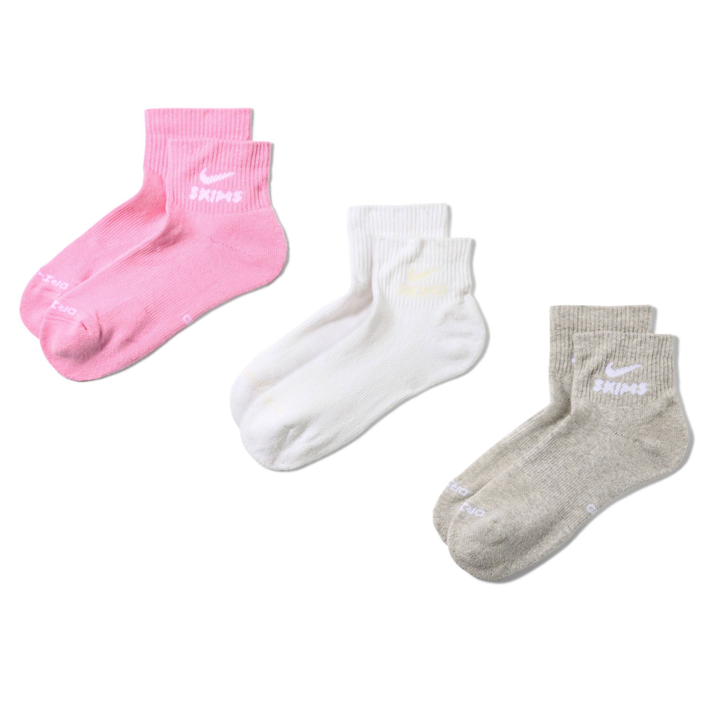 Nike Women's SKIMS Dri-FIT Quarter Socks (3 Pairs) in Multicolor | IQ8106-912 | Nike (US)