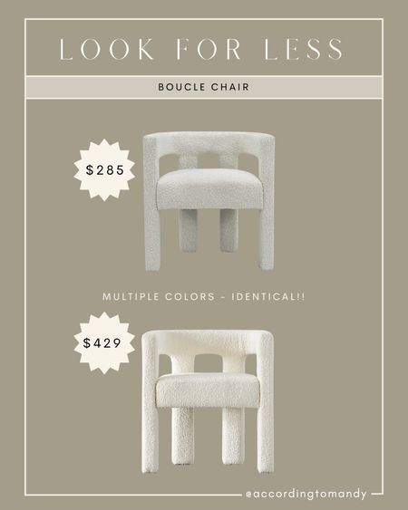 Amazing dupe / look for less!

Boucle accent chair, dining chair 

#LTKhome #LTKFind