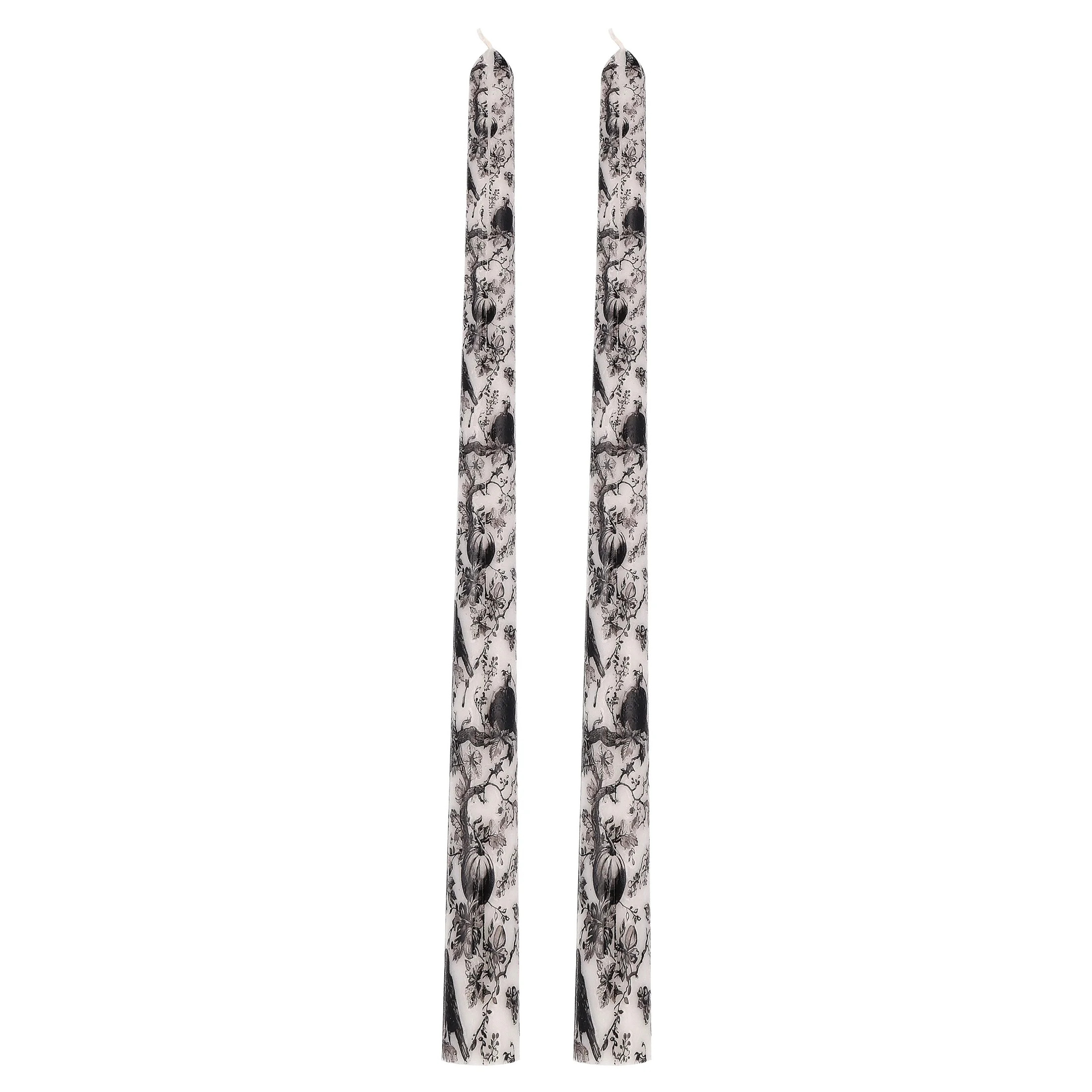 My Texas House Halloween Ravens Taper Candles, Black and White, 2 Count, 11" | Walmart (US)