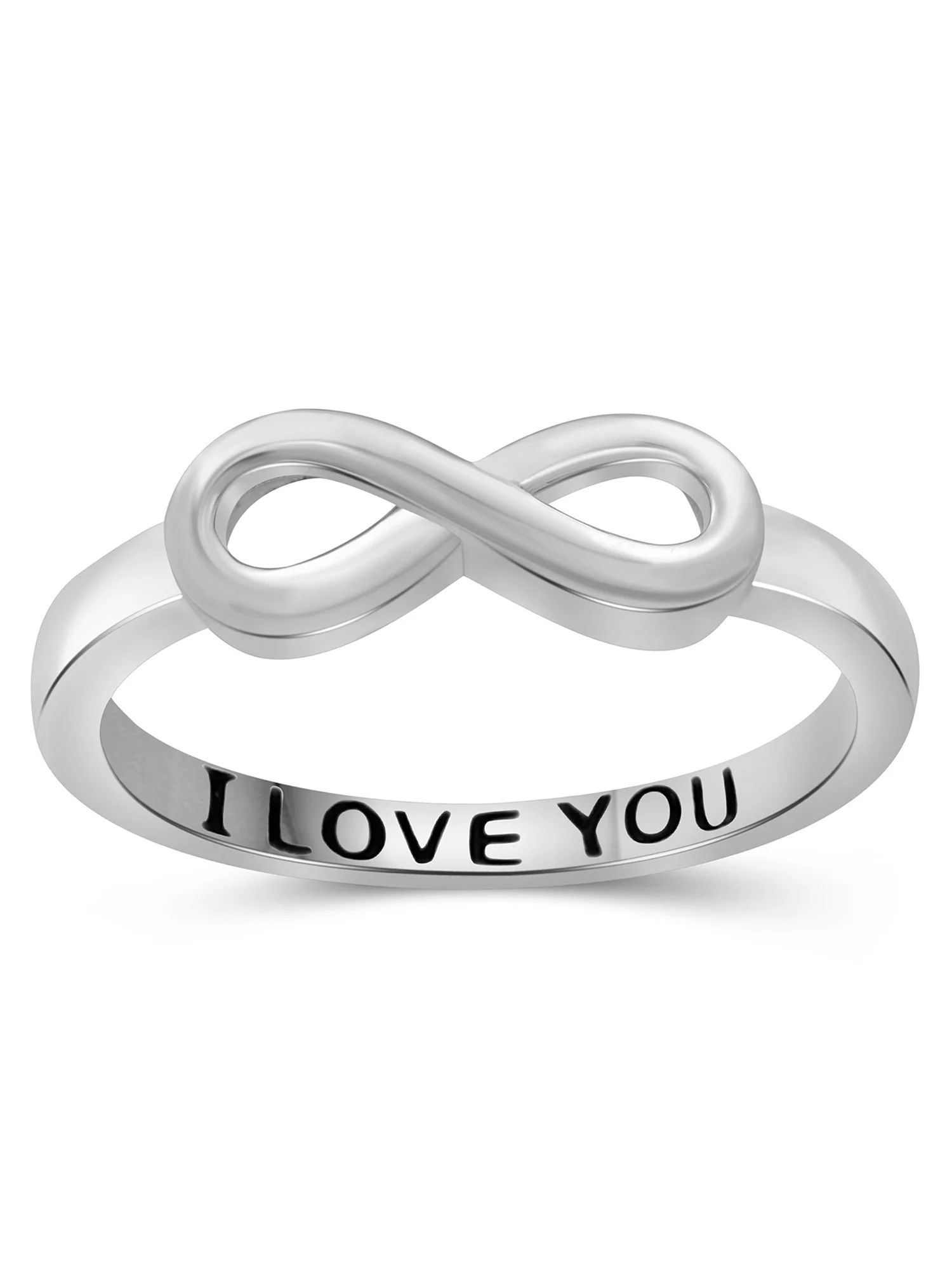 JewelersClub 0.925 Sterling Silver Infinity Friendship Ring for Women | Personalized I Love You E... | Walmart (US)
