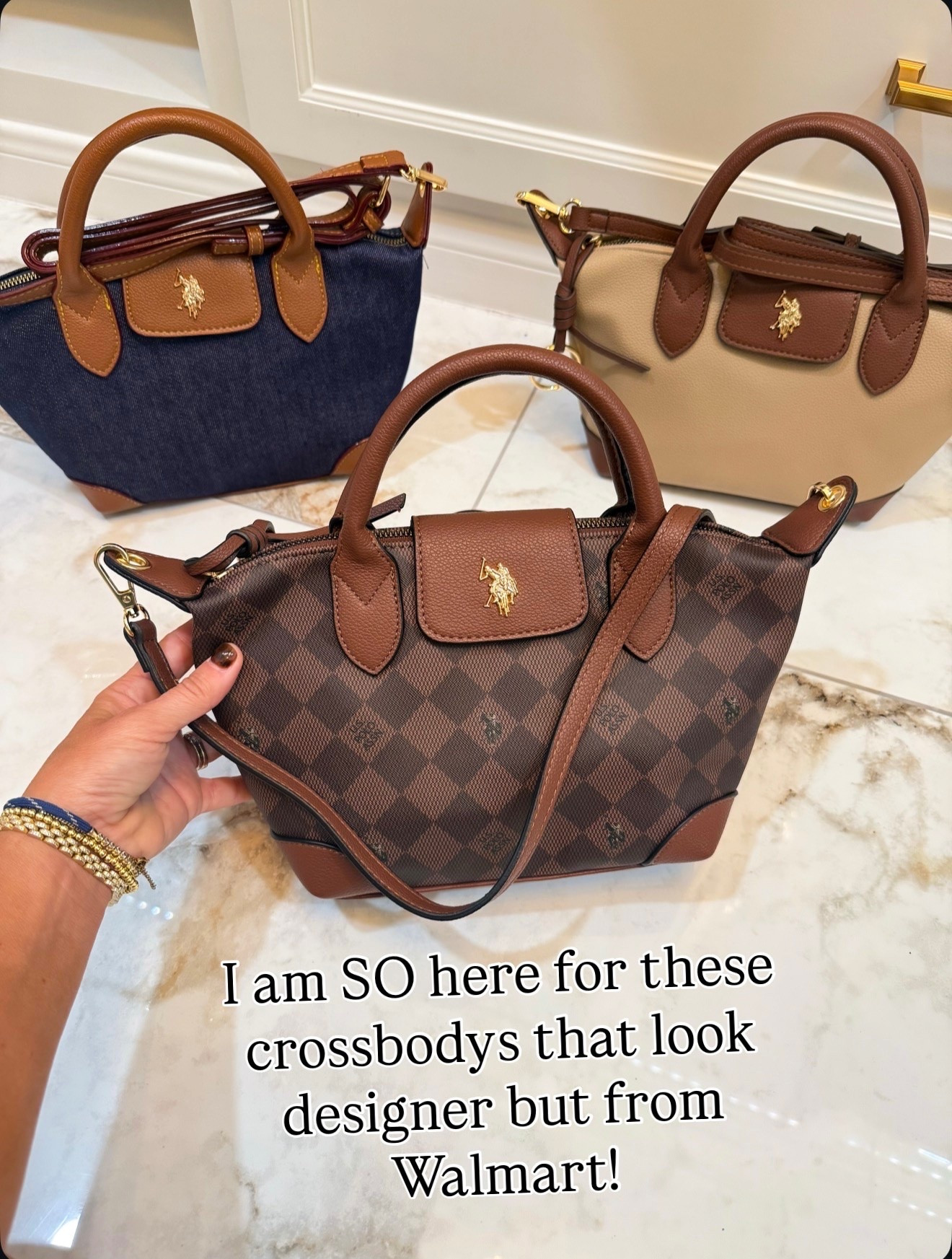 Designer crossbody look alike purses
