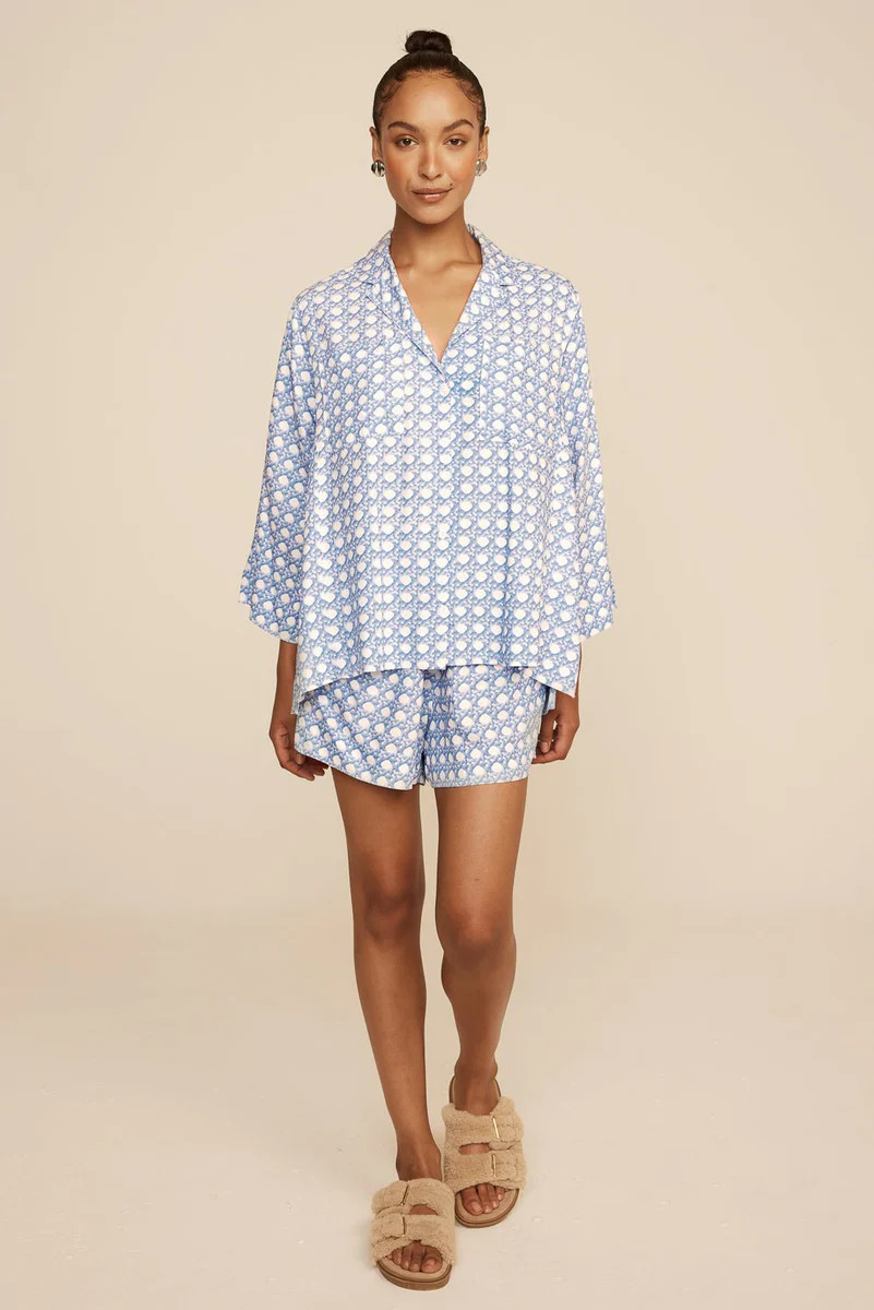 Peta Sleep Set - Rattan - Cornflower Blue | Piyama