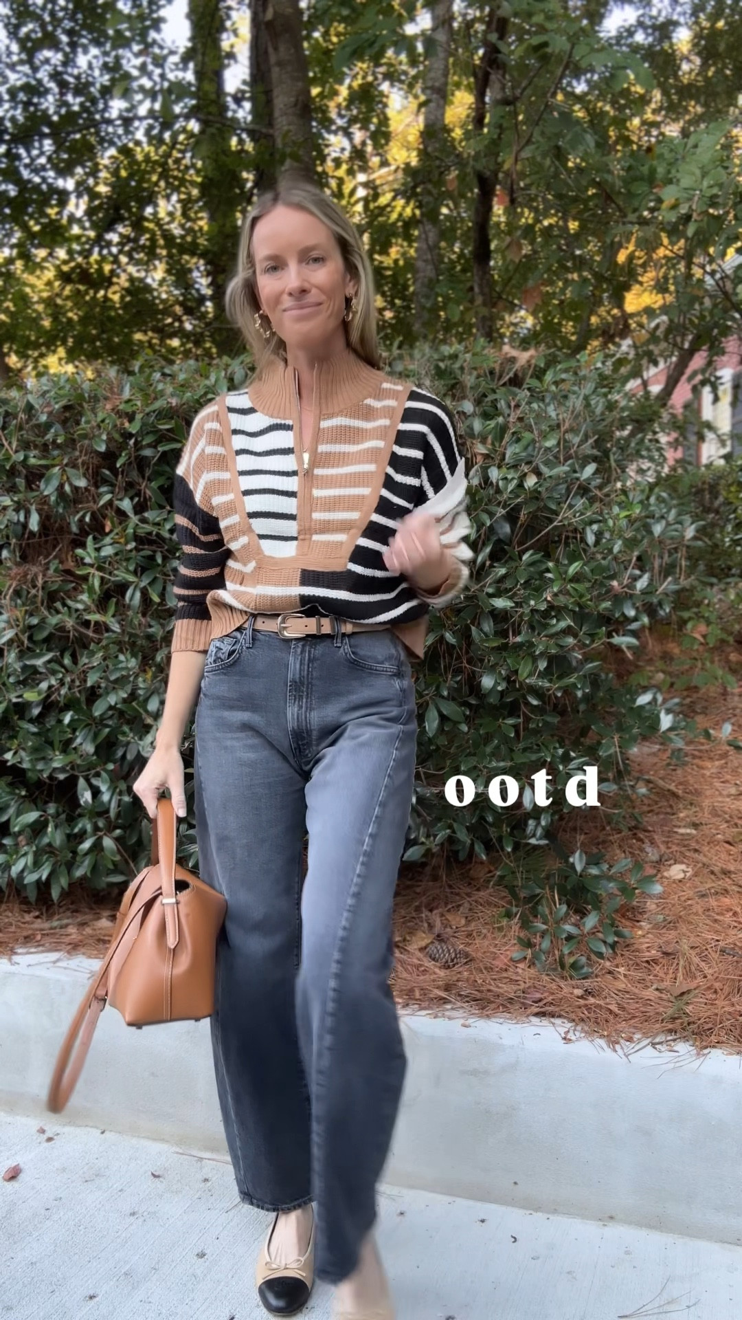 Size M Amazon sweater!! This is a good one. Mother denim which is worn multiple times a week. Size 27! Belt is new Amazon and the perfect color. 

#LTKStyleTip #LTKVideo #LTKFindsUnder50