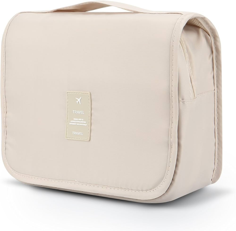 Mossio Hanging Toiletry Bag - Large Cosmetic Makeup Travel Organizer for Men & Women with Sturdy Hoo | Amazon (US)