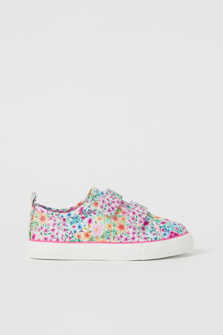 Angela McKay x H&M. Sneakers in cotton canvas with a printed pattern in vibrant colors. Hook-loop... | H&M (US + CA)