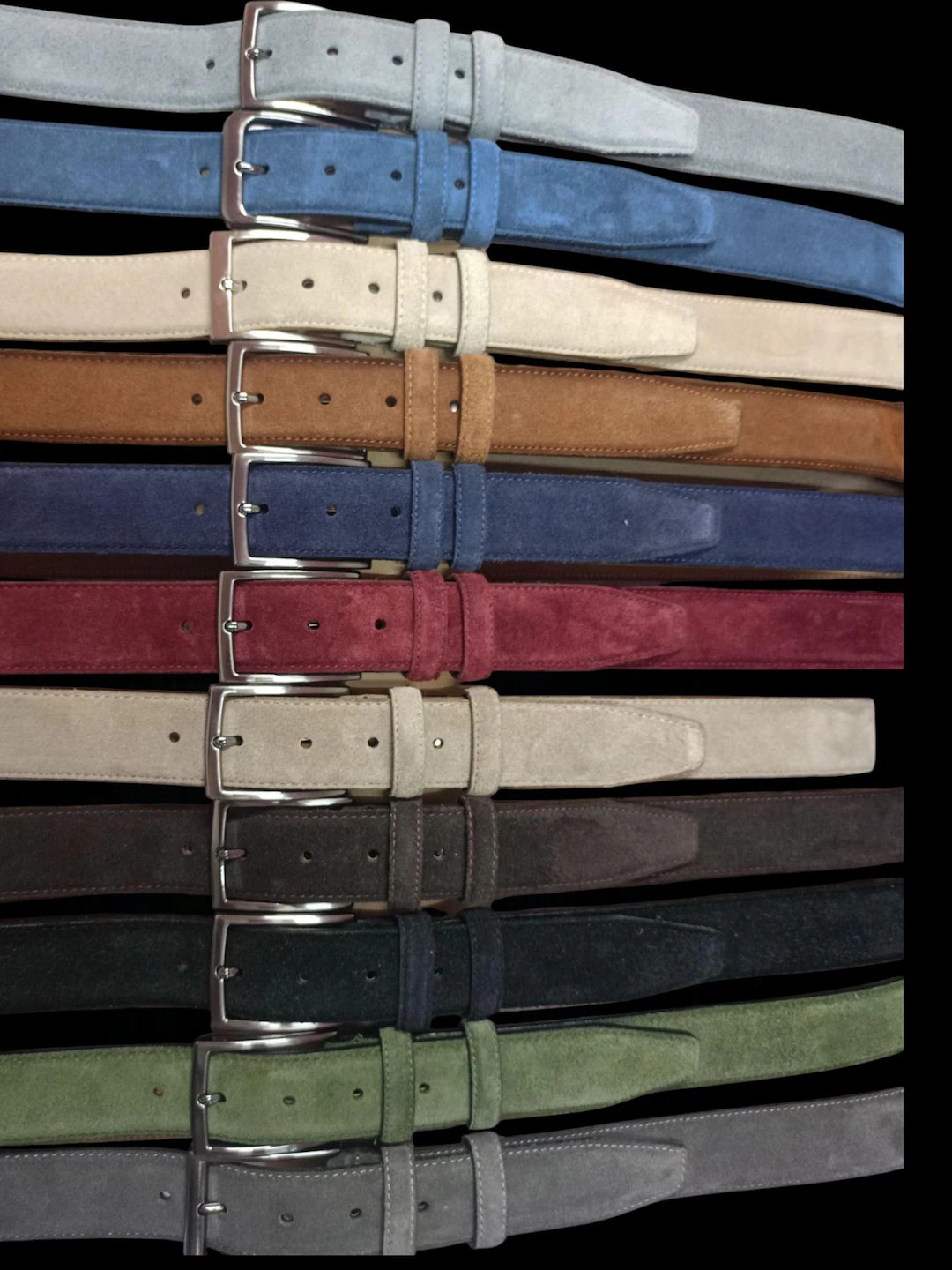 Handmade Suede Belt for Men: 35mm, Multiple Colors | Etsy (US)