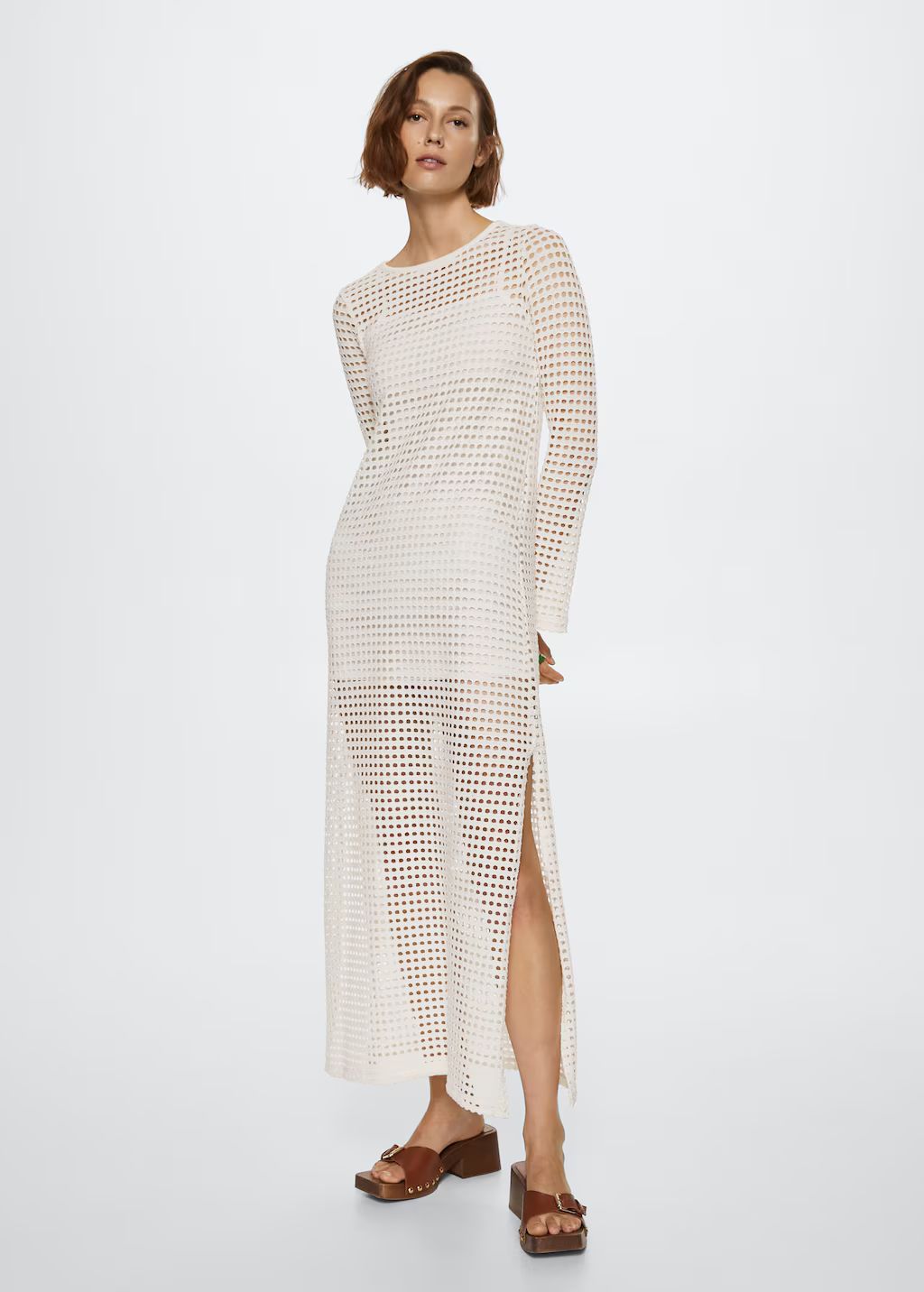 Openwork cotton dress | MANGO (US)