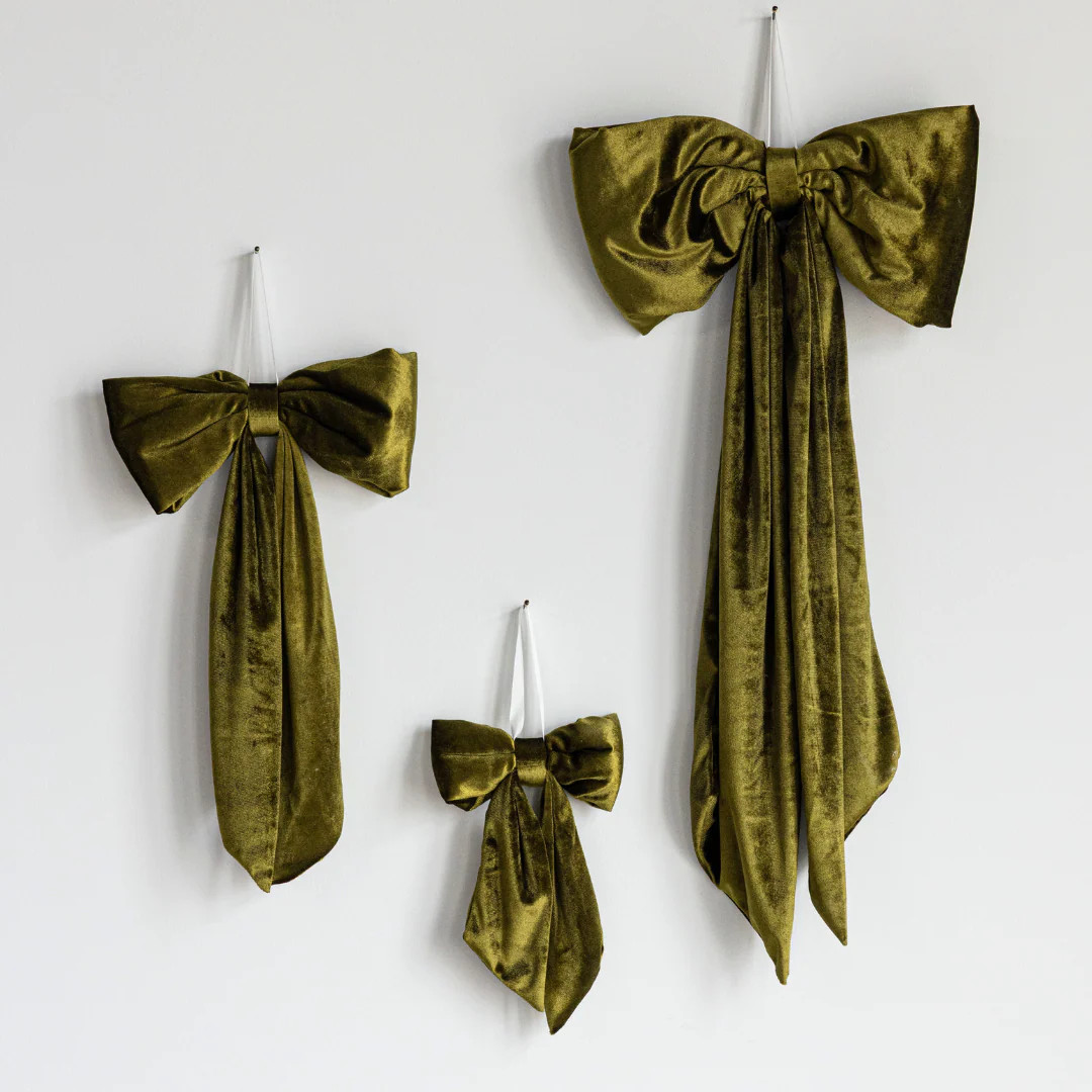Chartreuse Velvet Holiday Bows | By Luxe B Co. | luxe bCO