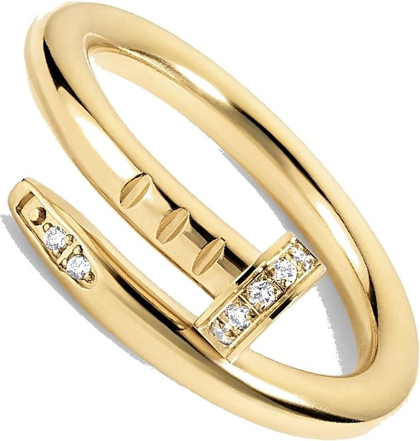 Electric Picks Nailed It Ring for Women, 14k Gold Plated Nail-Inspired Statement Ring, Modern Min... | Amazon (US)