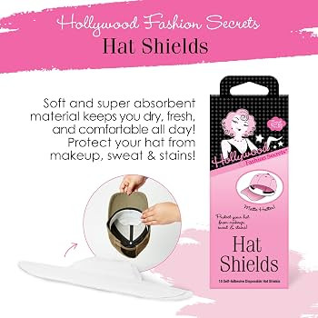 Hollywood Fashion Secrets Hat Shields \u2013 Disposable Hat Sweat Liner, Self-Adhesive Protectors... | Amazon (US)