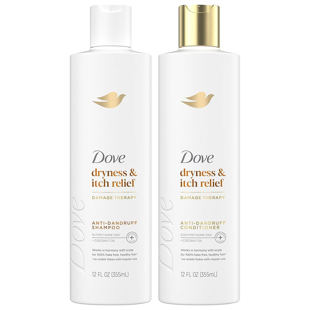 Dove Shampoo and Conditioner Set - DermaCare Scalp Dryness & Itch Relief, Pyrithione Zinc Shampoo... | Amazon (US)