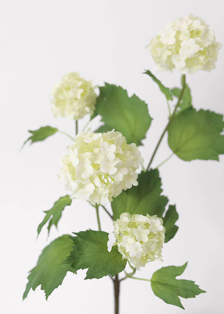 High-Quality Artificial Flowers at Afloral.com | Cream Snowball Spray | Afloral