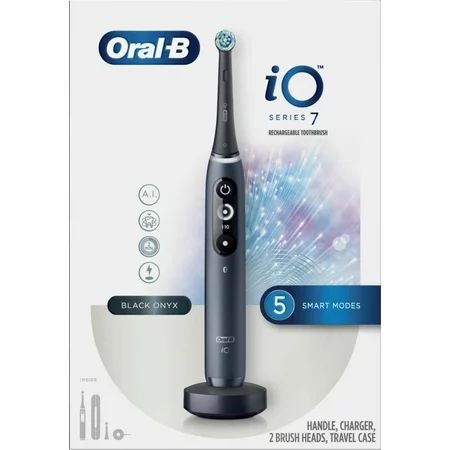 Oral-B - Io Series 7 Connected Rechargeable Electric Toothbrush - Onyx Black | Walmart (US)