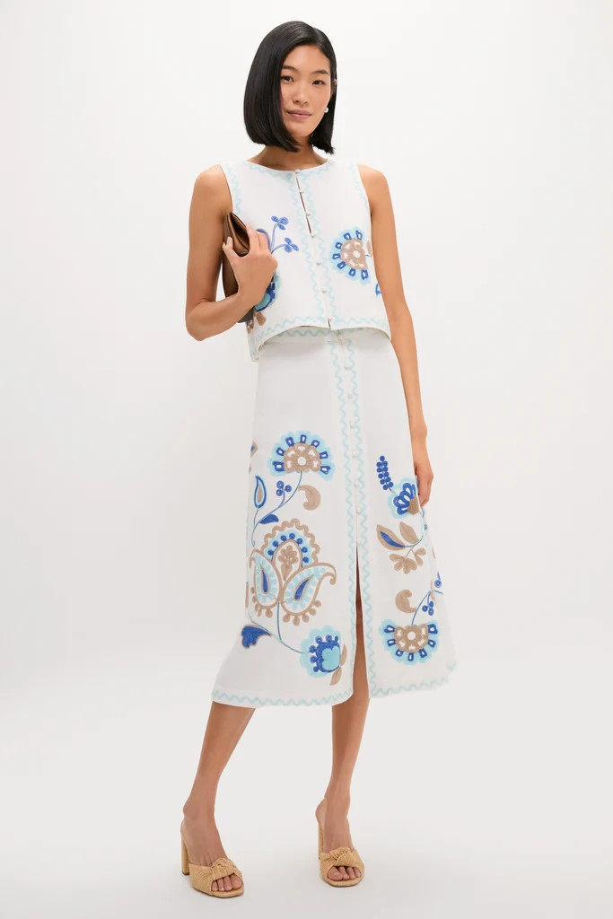 Folk Flower Embroidered Luna Top | Tuckernuck (US)
