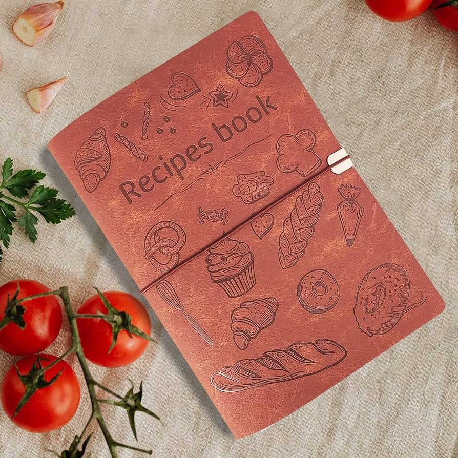 Recipe Book To Write In Your Own Recipes, 6.5 x 9 in Leather Blank Cookbooks Recipe Journal Recip... | Amazon (US)