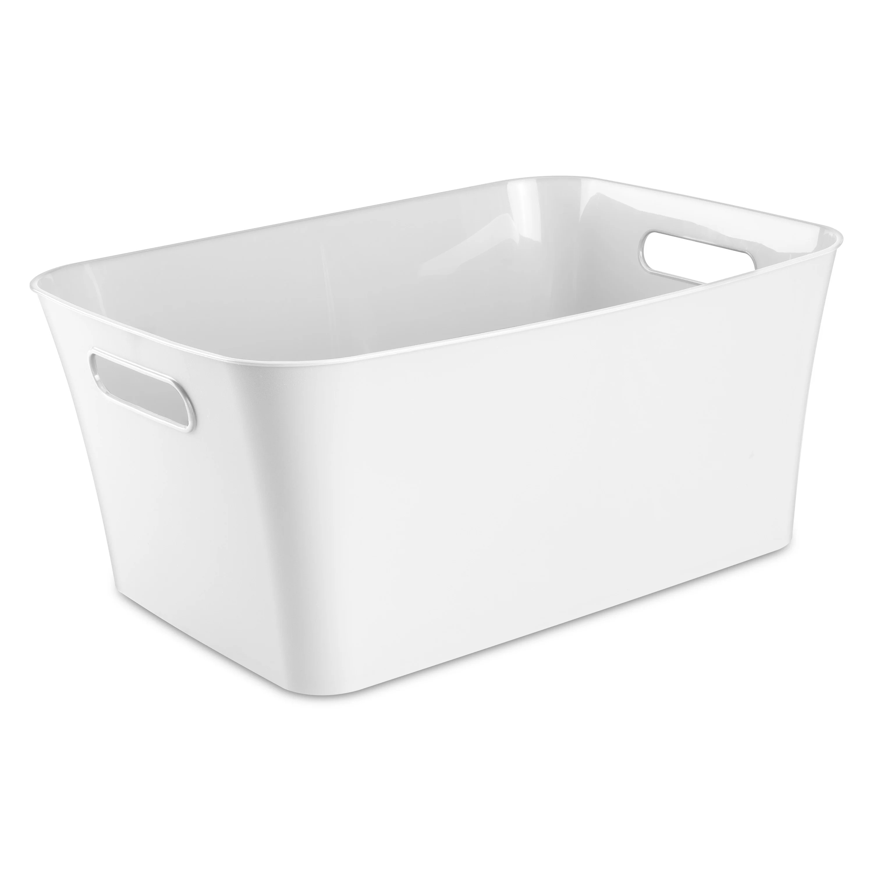 Mainstays Large Plastic Bin, White | Walmart (US)