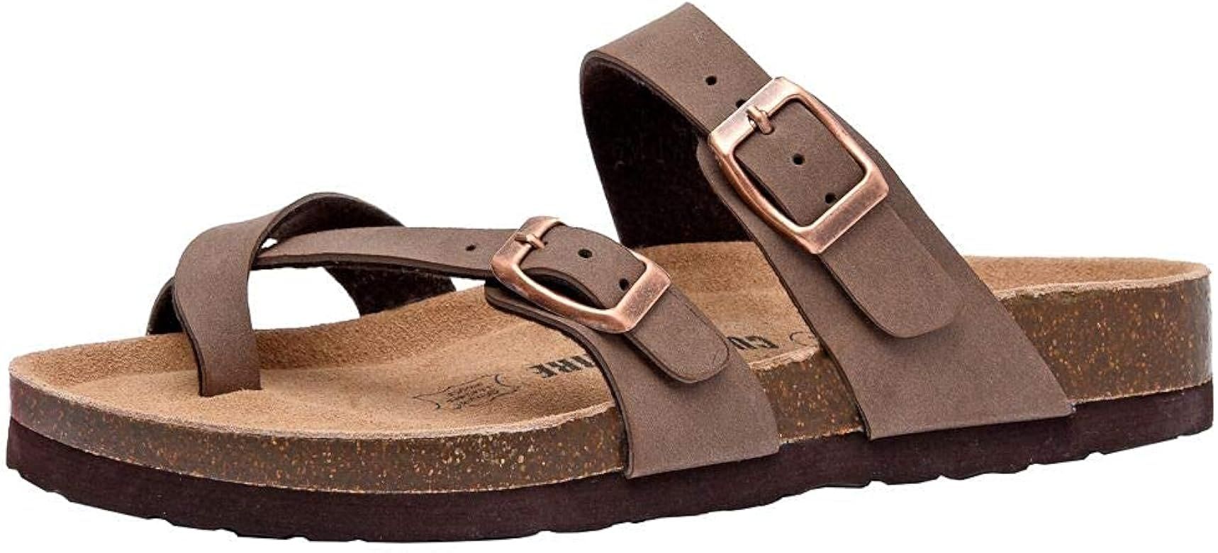 CUSHIONAIRE Women's Luna Cork Footbed Sandal with +Comfort | Amazon (US)