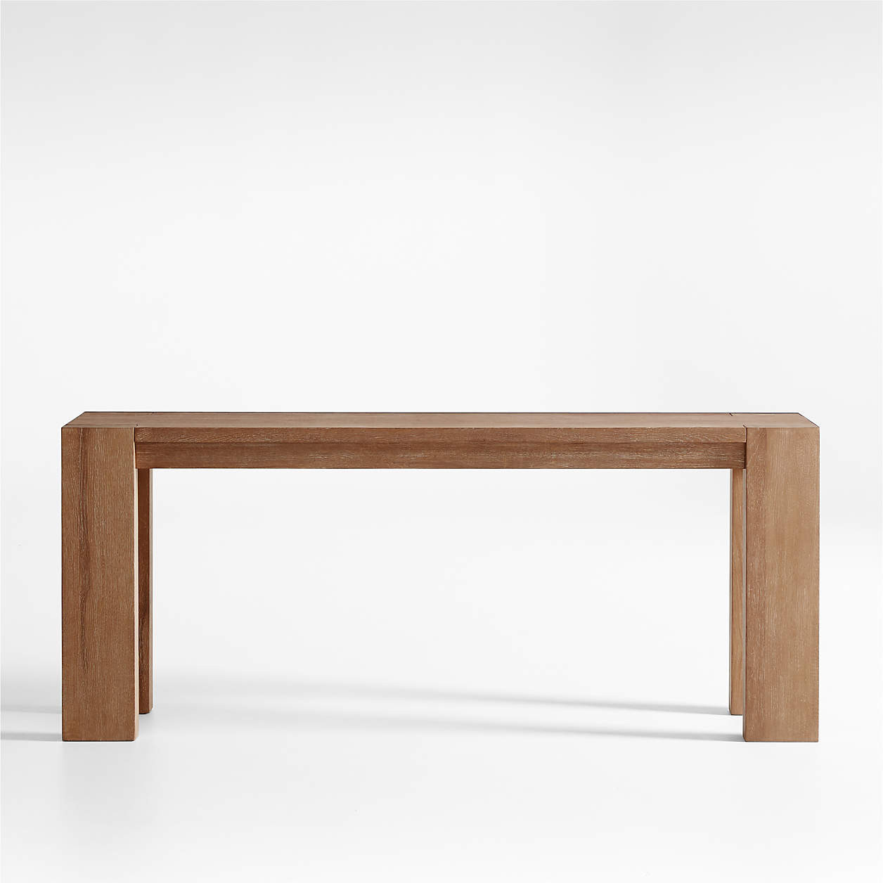 Terra 72" Light Brown Oak Wood Console Table + Reviews | Crate & Barrel | Crate & Barrel