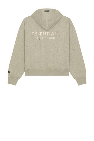 Fear of God ESSENTIALS Classic Fit Fleece Zip-Up Hoodie in Grey | FWRD 