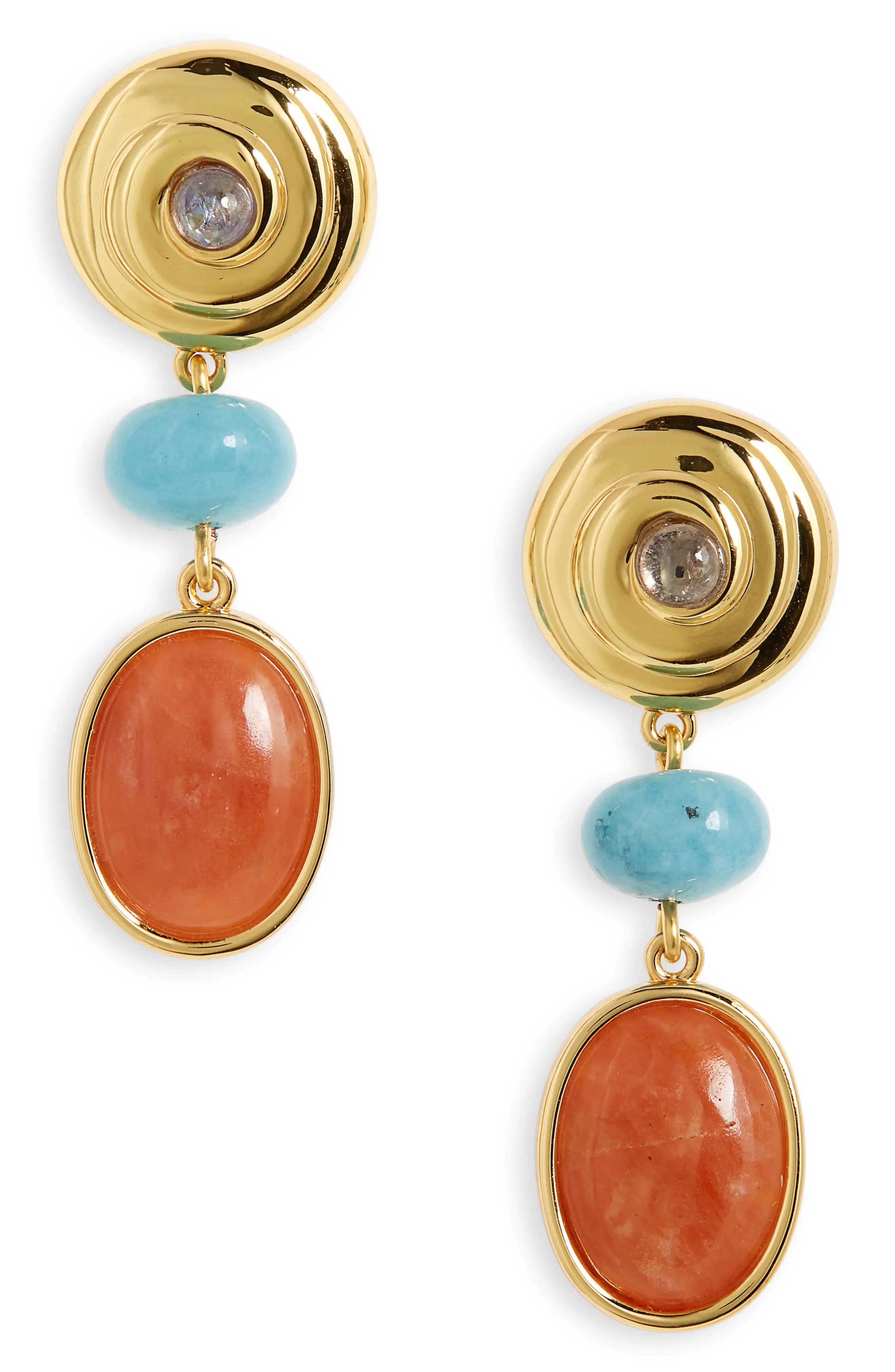 Lizzie Fortunato Georgia Drop Earrings in Peach at Nordstrom | Nordstrom