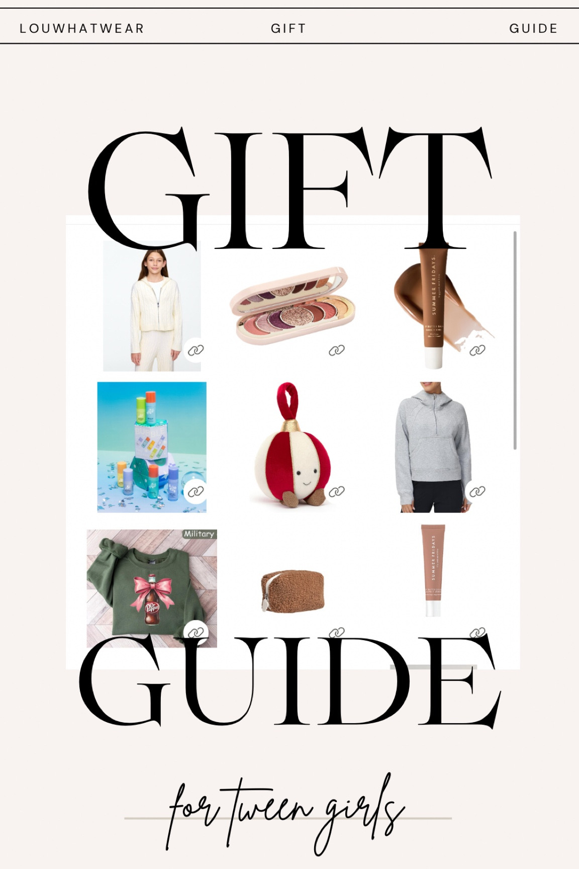 Gift ideas for tween girls straight from the source. Asked Reese for her gift ideas and hers what she gave me 

#LTKHoliday #LTKGiftGuide #LTKKids