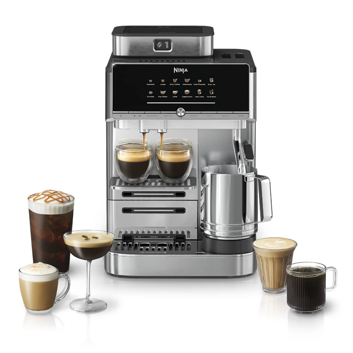 Ninja AutoBarista Pro Fully Automatic Espresso Machine in Stainless Steel | AE1051 | SharkNinja | SharkNinja
