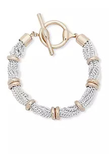 Lauren Ralph Lauren Two-Tone Hamilton Multi Row Bracelet | Belk