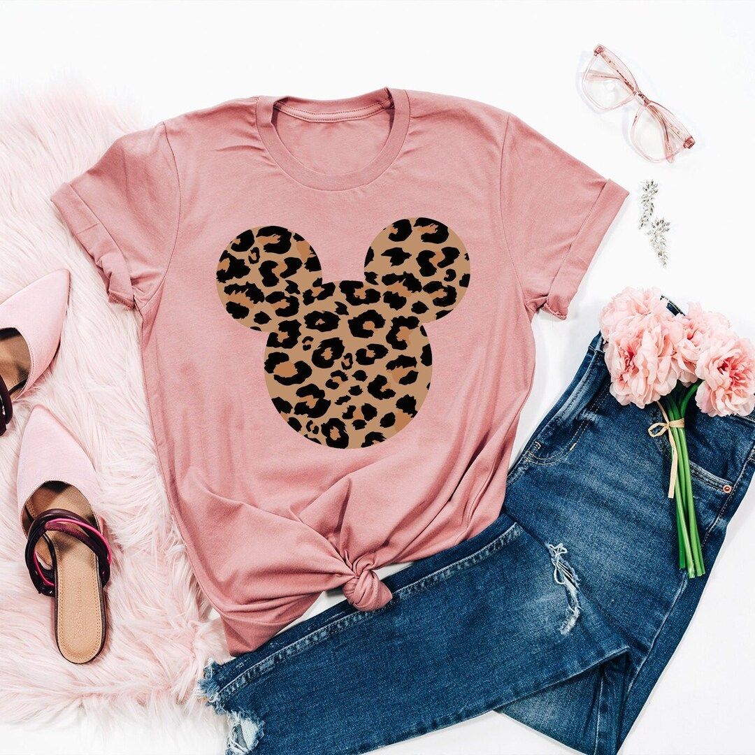 Minnie Leopard Shirt Disneyworld Shirts Animal Shirtmickey - Etsy | Etsy (US)