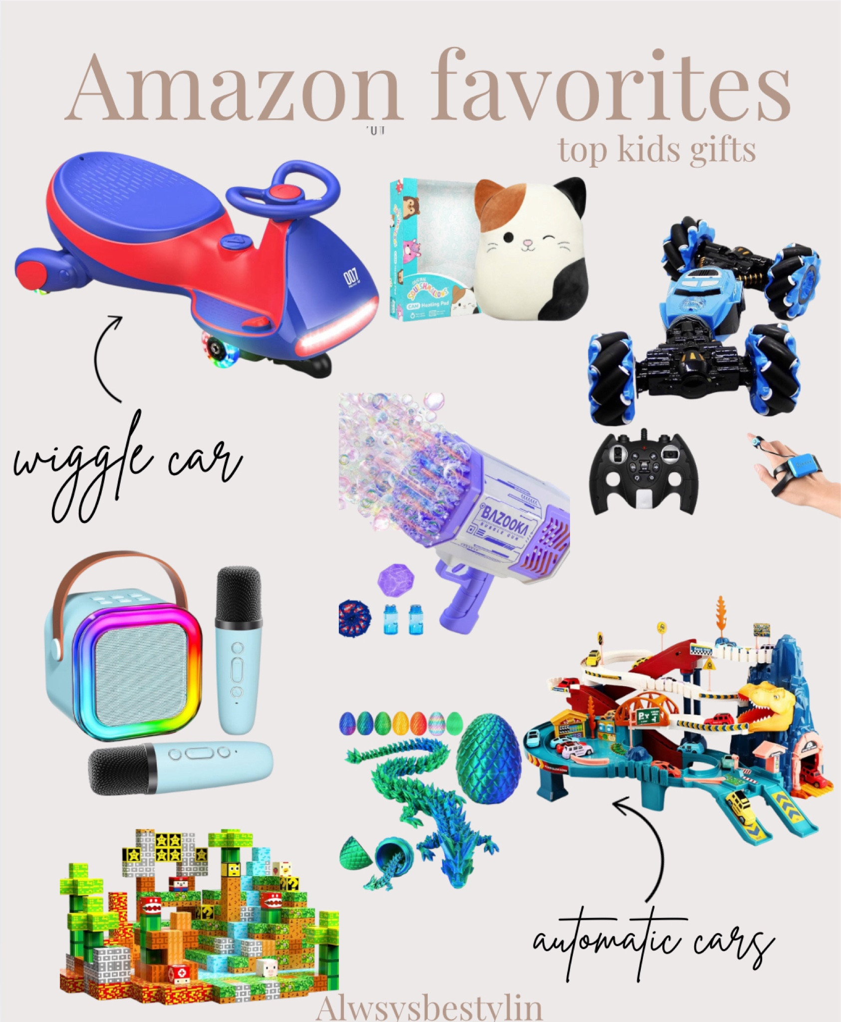 Finding the perfect gift for kids can be a challenge, but Amazon has some top products that are sure to delight. Consider a Wiggle Car, which encourages active play and helps develop motor skills, or a kid-friendly karaoke machine that boosts confidence and provides hours of entertainment. For outdoor fun, a bubble blaster creates endless bubbles, keeping kids engaged and active. These gifts not only entertain but also promote creativity and physical activity, making them ideal for any occasion. Explore these fantastic options on Amazon and make your gift-giving memorable!

Hashtags: #KidsGifts #WiggleCar #KaraokeMachine #BubbleBlaster #ToysForKids #GiftGuide #AmazonFinds #Kids

#LTKSeasonal #LTKKids #LTKGiftGuide