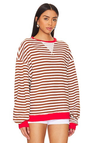 x We The Free Classic Striped Crew in Coffee Combo | Revolve Clothing (Global)
