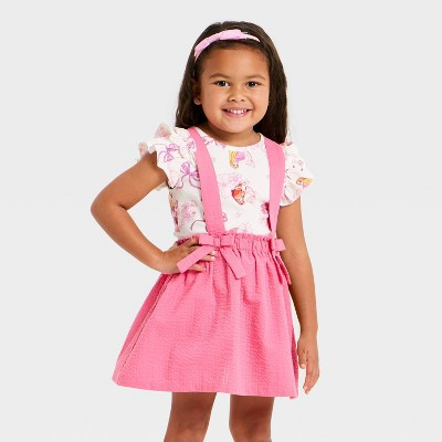 Toddler Girls' 2pc Disney Princess T-Shirt & Skirt Set - Light Pink 3T | Target