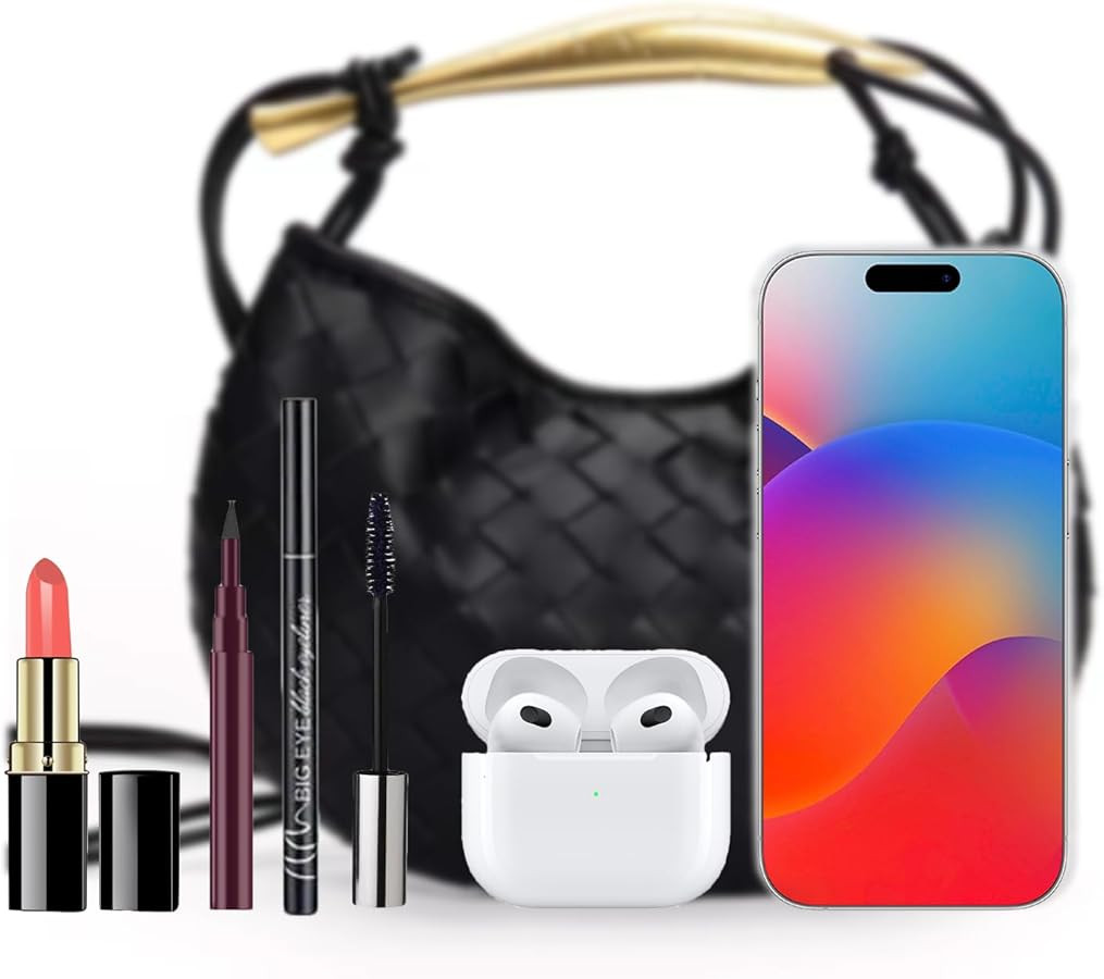 Woven Leather Dumpling Bag Dinner Handbag For Women Purse Hobo Bag Knotted Evening Bag | Amazon (US)