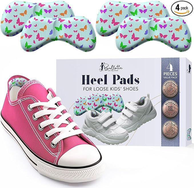 Ballotte Premium Heel Cushion Pads for Kids | Heel Grips/Heel Liners for Boys/Girls Shoes - Back ... | Amazon (US)