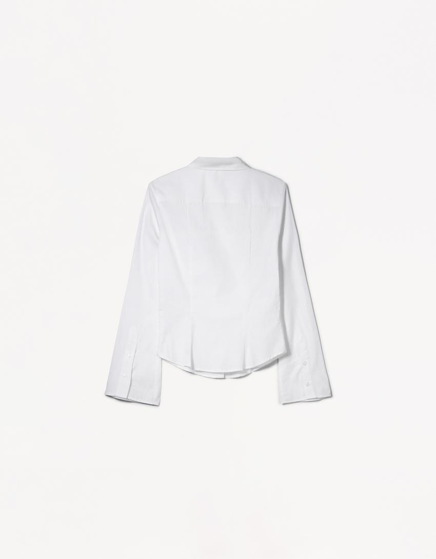Fitted shirt with flared sleeves - Shirts and blouses - Women | Bershka GB