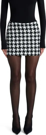 Houndstooth Check Tweed Miniskirt | Nordstrom