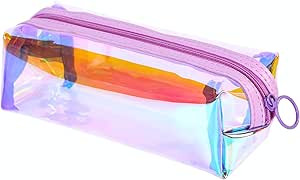 EzPacking Holographic Clear Makeup Pouch/Cute Iridescent Cosmetic Organizer/Sparkly Glittery Wome... | Amazon (US)