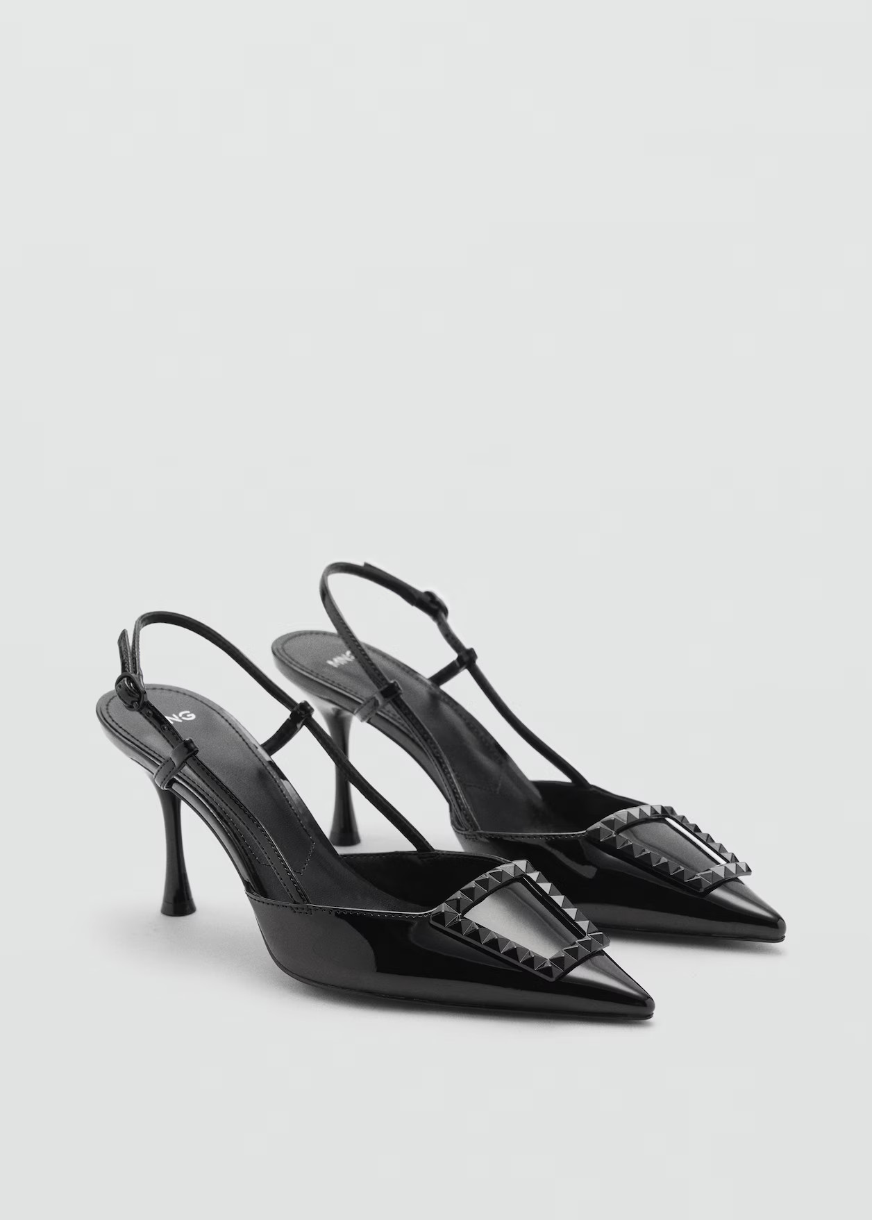 Patent leather slingback-heeled shoes - Woman | MANGO United Kingdom | MANGO (UK)