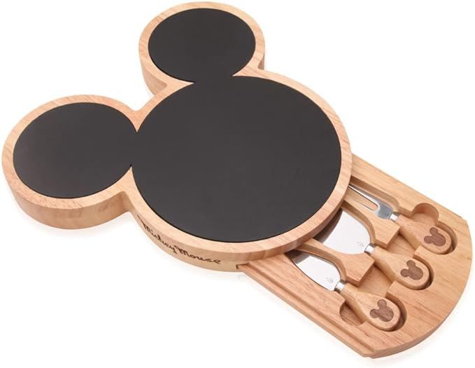 PICNIC TIME Disney Mickey Mouse Cheese Set, Slate Cheese Board, Charcuterie Board, Serving Tray, ... | Amazon (US)