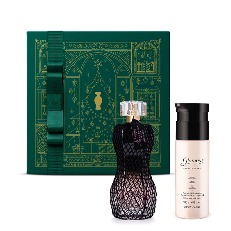 Combo Presente Glamour Secrets: Black Intense Desodorante Colônia 75ml + Loção Corporal Black ... | oBoticario (BR)