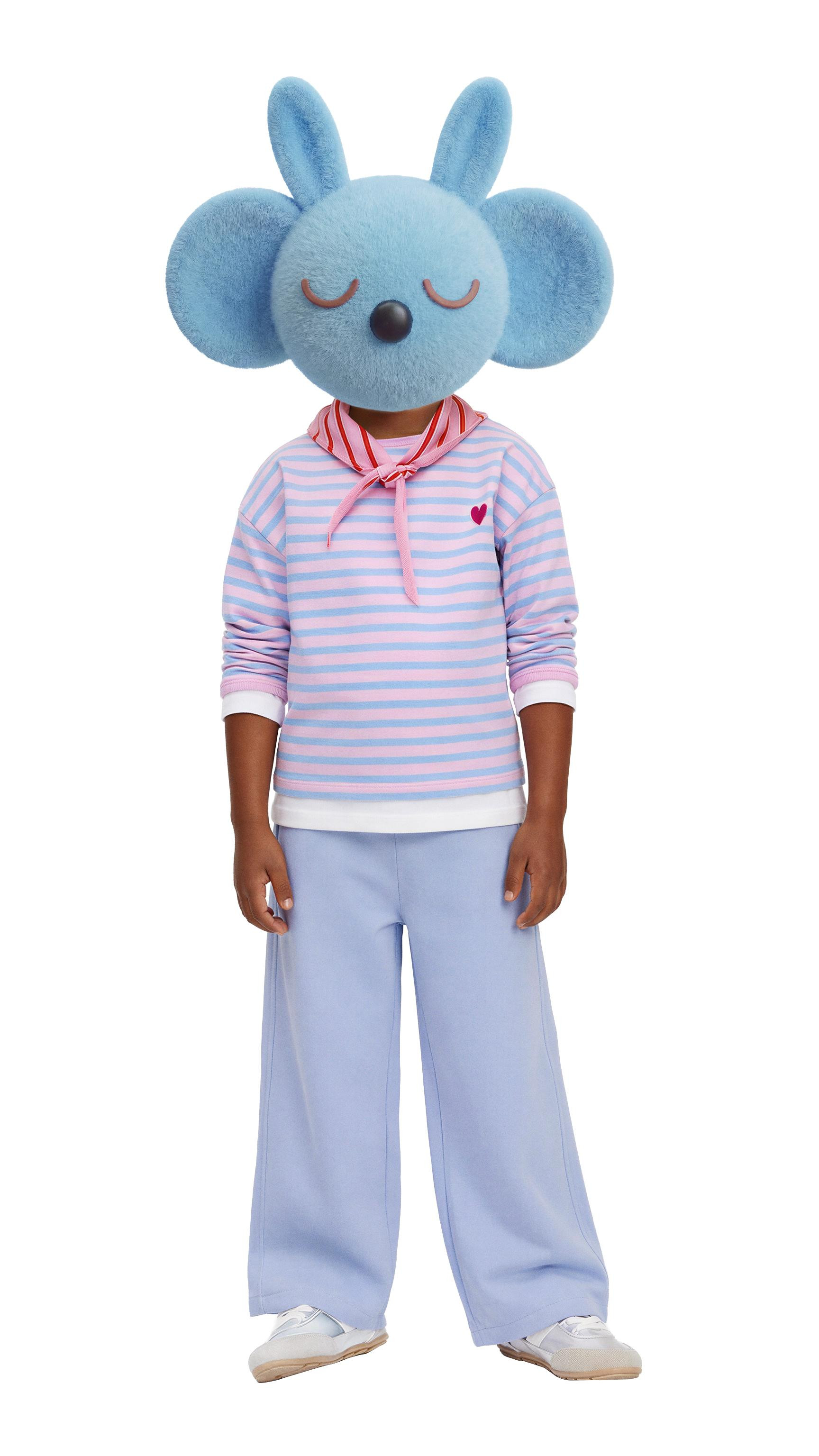 WIDE-LEG INTERLOCK TROUSERS WITH RAISED SLOGAN | Zara UK