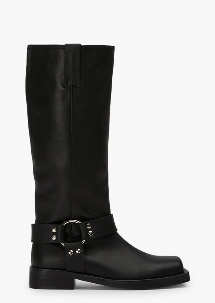 Biker Black Wax Calf Boots | Boots | Tony Bianco USA | Tony Bianco US | Tony Bianco US