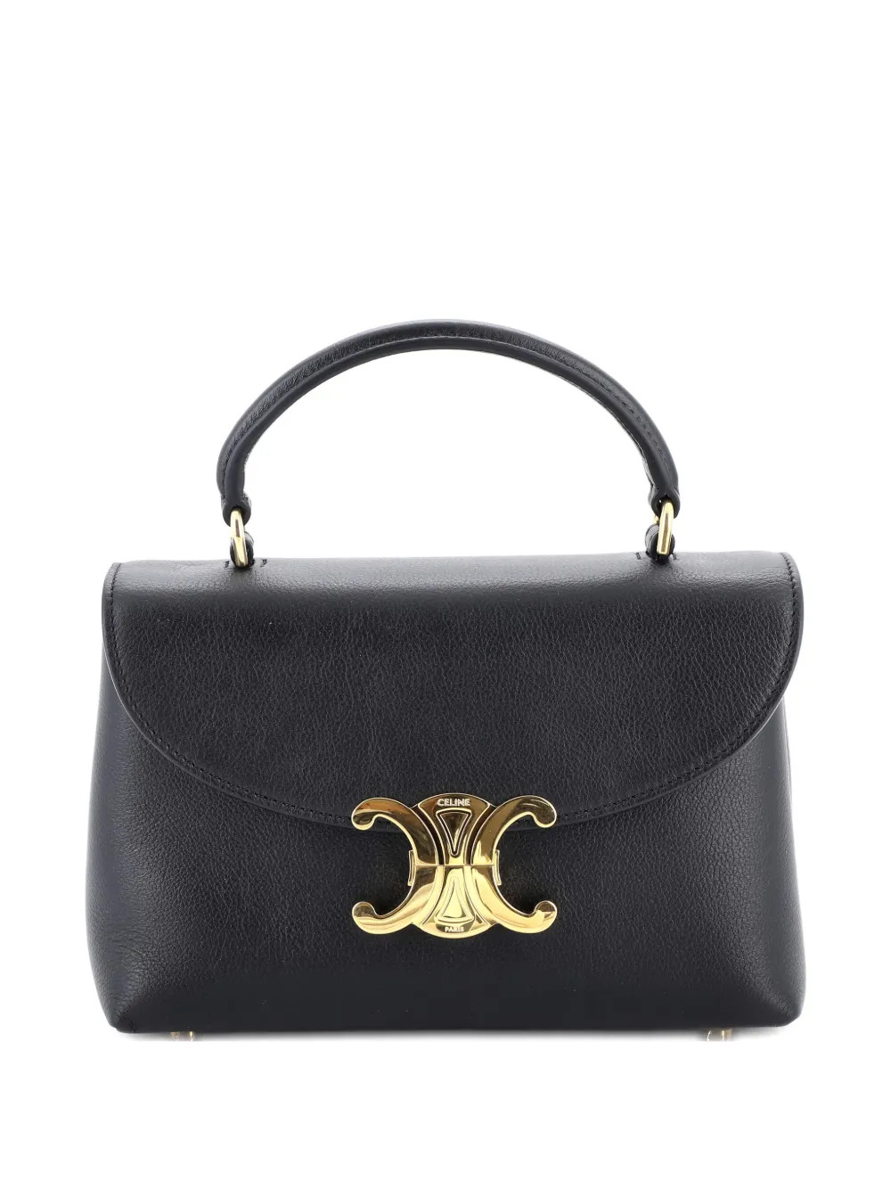 Celine Pre-Owned Nino Top Handle Bag Leather Teen Satchel | Black | FARFETCH UK | Farfetch Global